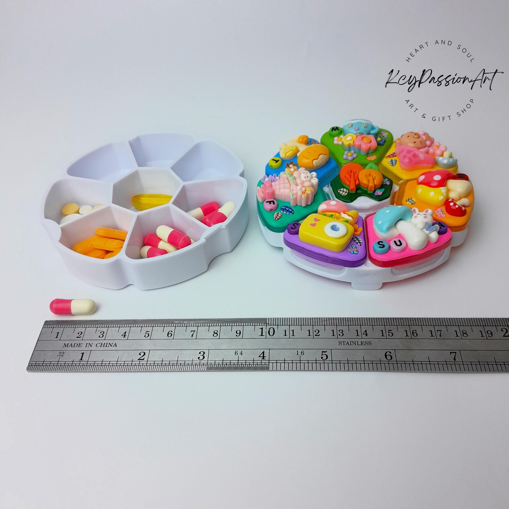 Shroom Wonderland Decorated Round Pill Box