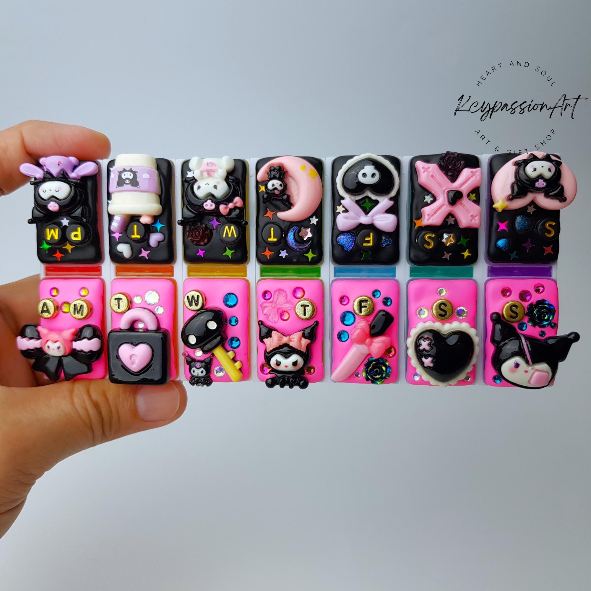 Kawaii Black Beauty - Detachable Pill Box
