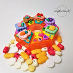 7-Tage-Pillenbox „Irresistible Cookies“ für morgens und abends, Medikamenten- und Vitaminpräparatspender für 7 Tage, Pillenbox für Tag und Nacht
