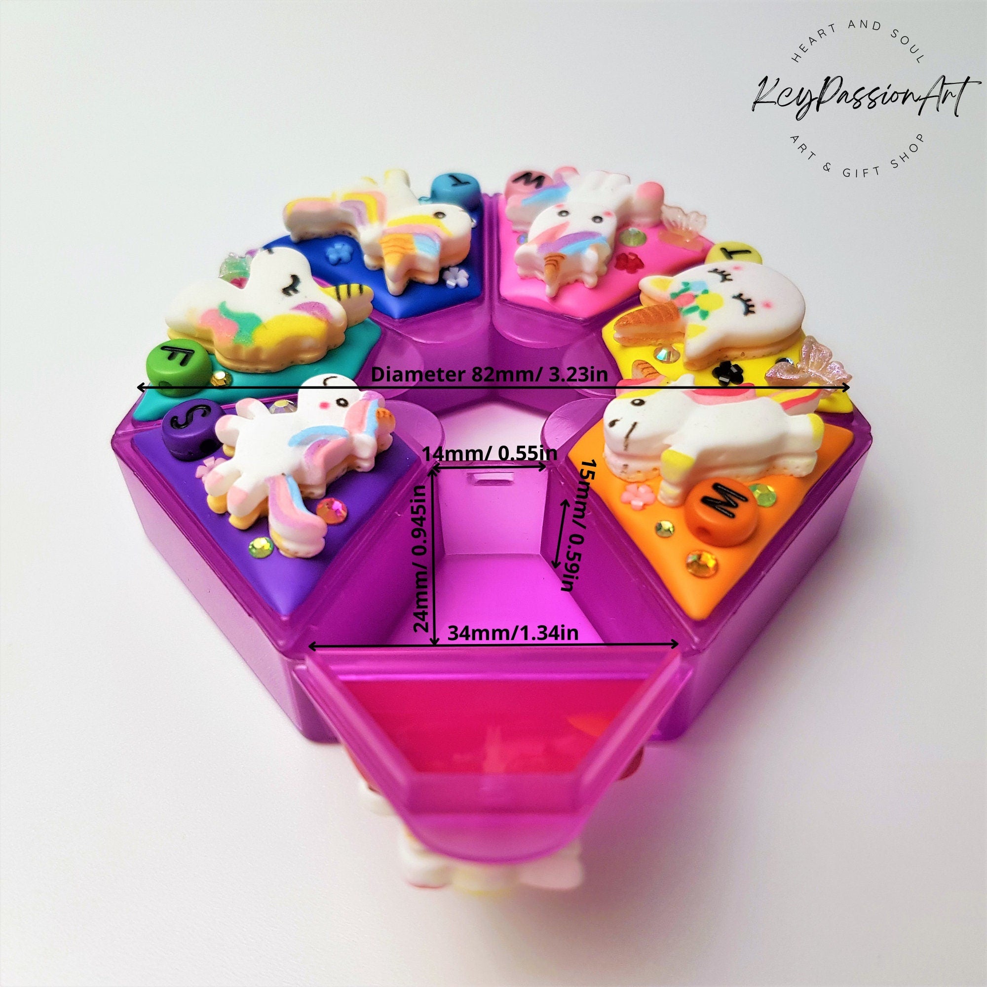 7-Tage-Pillenbox „Einhorn“ – Niedliche Pillendose, Pillenetui, Medikamenten- und Vitaminspender, Wochen-Pillenbox