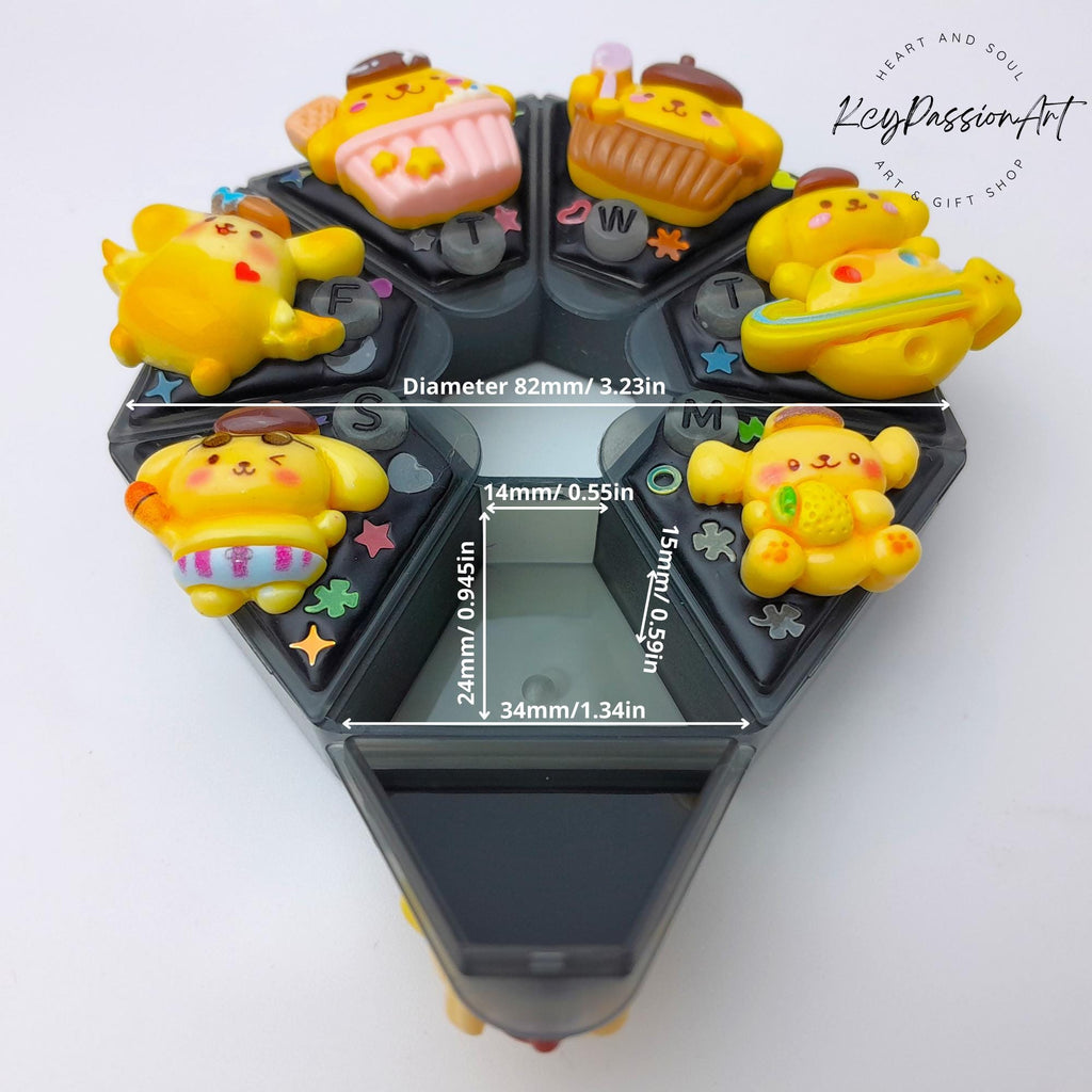 Pilulier 7 jours « Pudding Dog », distributeur de médicaments et de compléments vitaminiques, pilulier 7 jours et 7 nuits