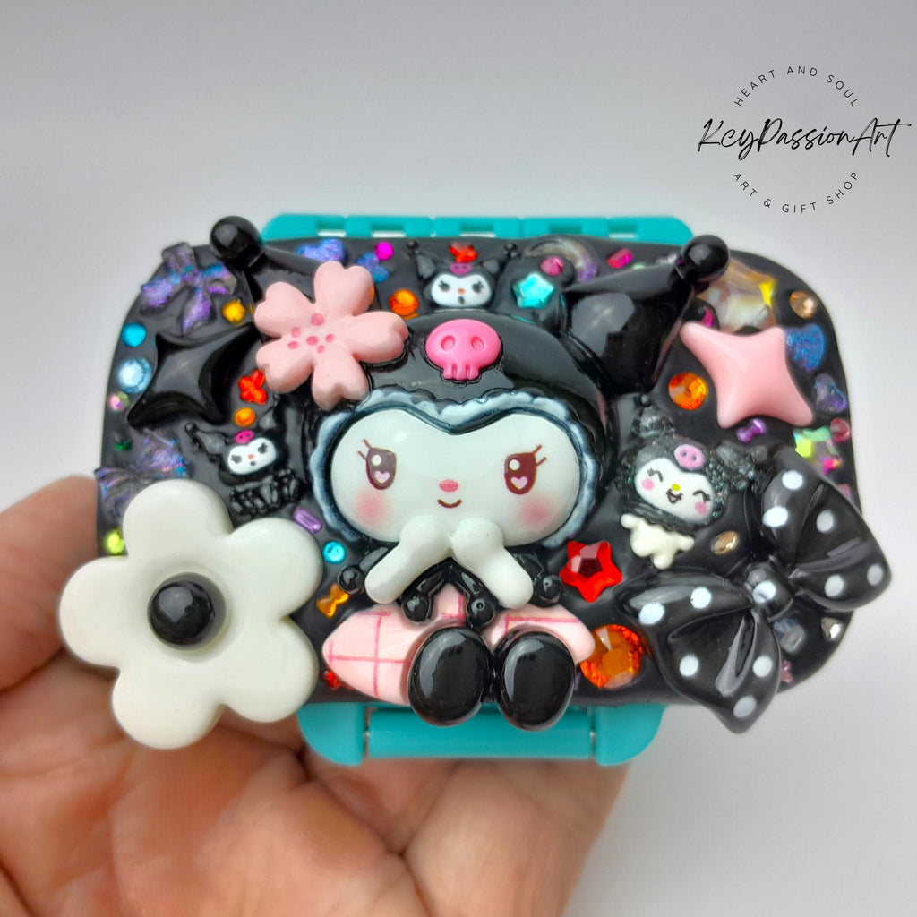 Cute Punk And Goth Decorated 3-Grids Pill Box