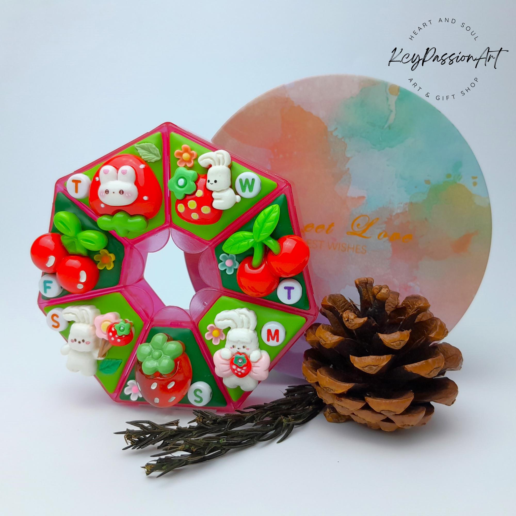 Bunny Berry Cherry - Heptagon Pill Box