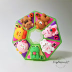 7-Tage-Pillenbox „Fröhliche Freunde“ für morgens und abends, für Medikamente und Nahrungsergänzungsmittel, 7-Tage-Pillenbox für Tag und Nacht