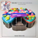 Pilulier XL 7 jours « Tortues Kawaii Aloha », pilulier matin/soir à 8 compartiments, distributeur de médicaments et de compléments alimentaires, pilulier mignon