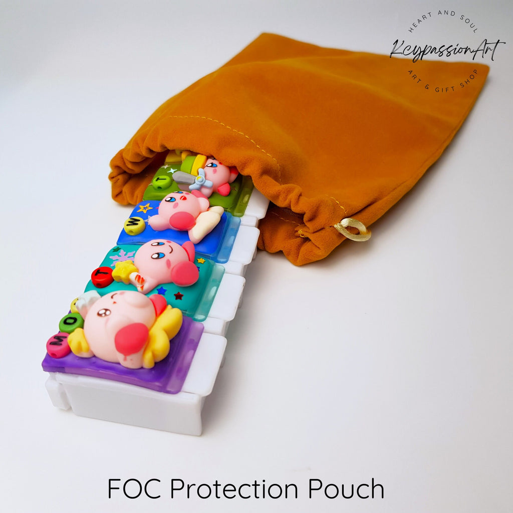 7 Magic Kabi Pink Balls Decorated Straight Long Pill Box