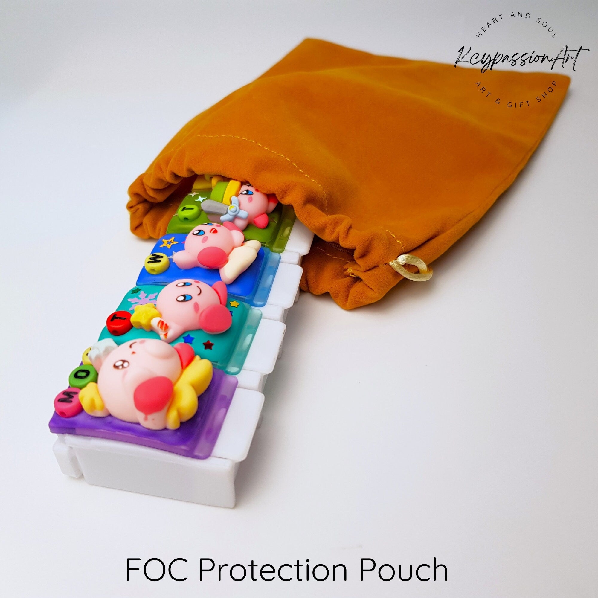 7 Magic Kabi Pink Balls Decorated Straight Long Pill Box