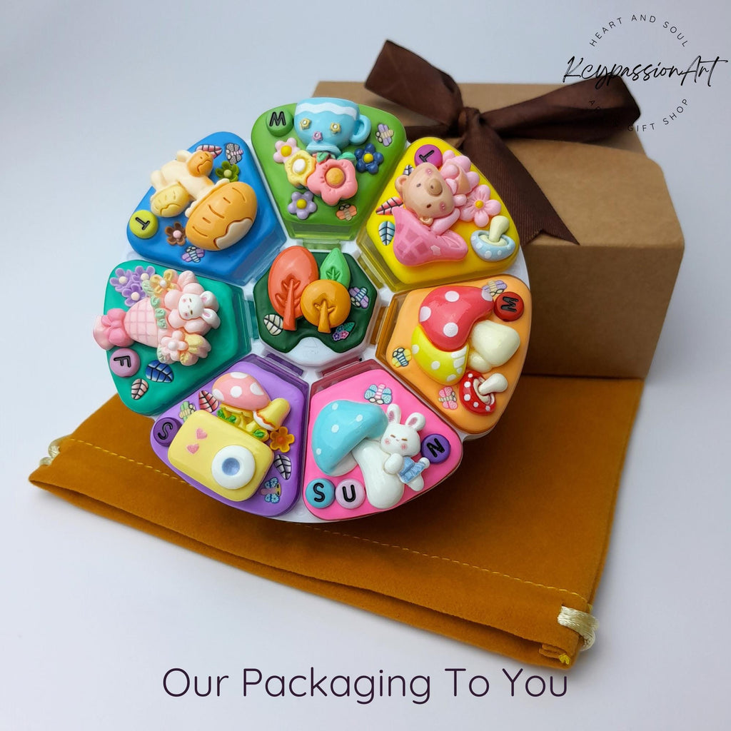 Shroom Wonderland Decorated Round Pill Box