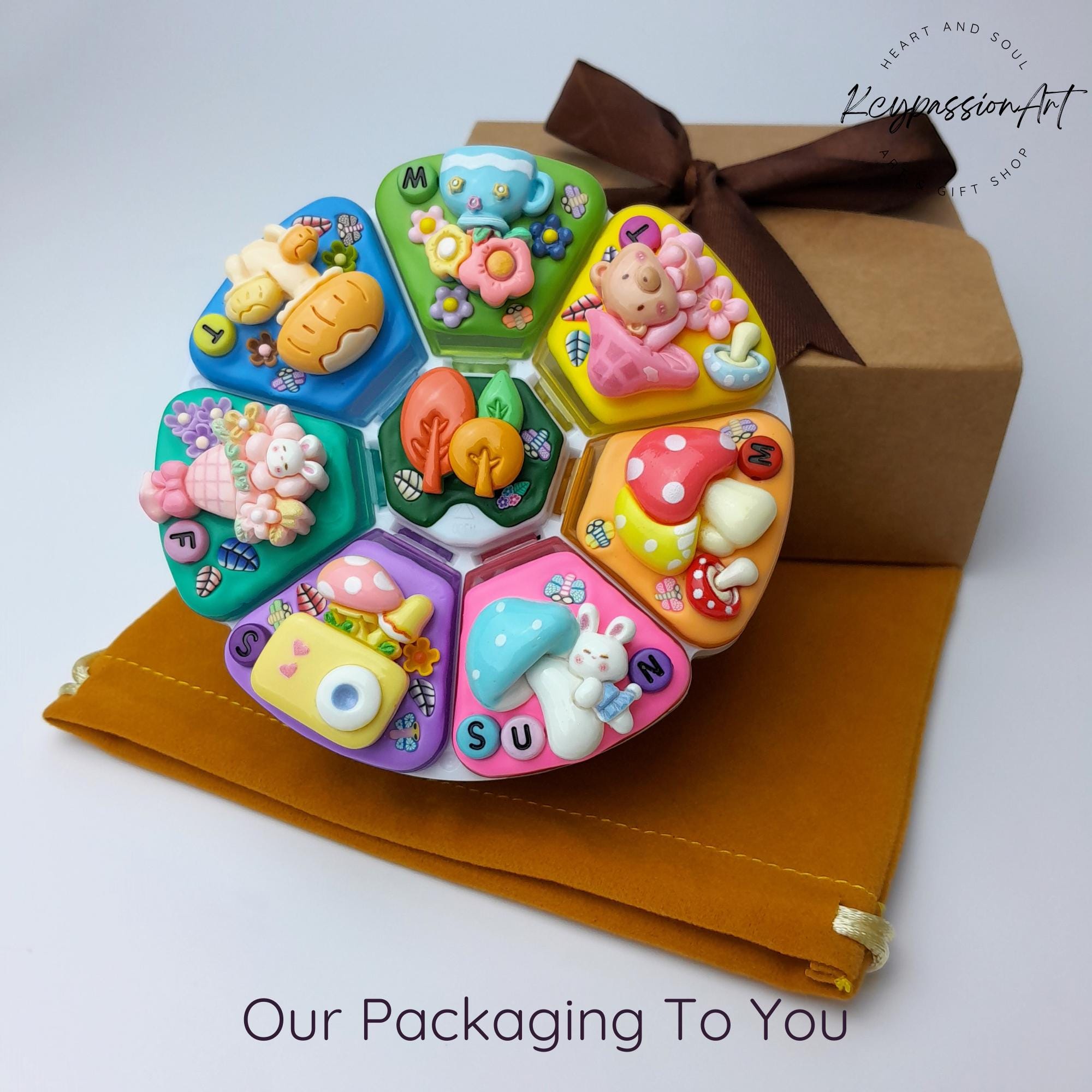 Shroom Wonderland Decorated Round Pill Box