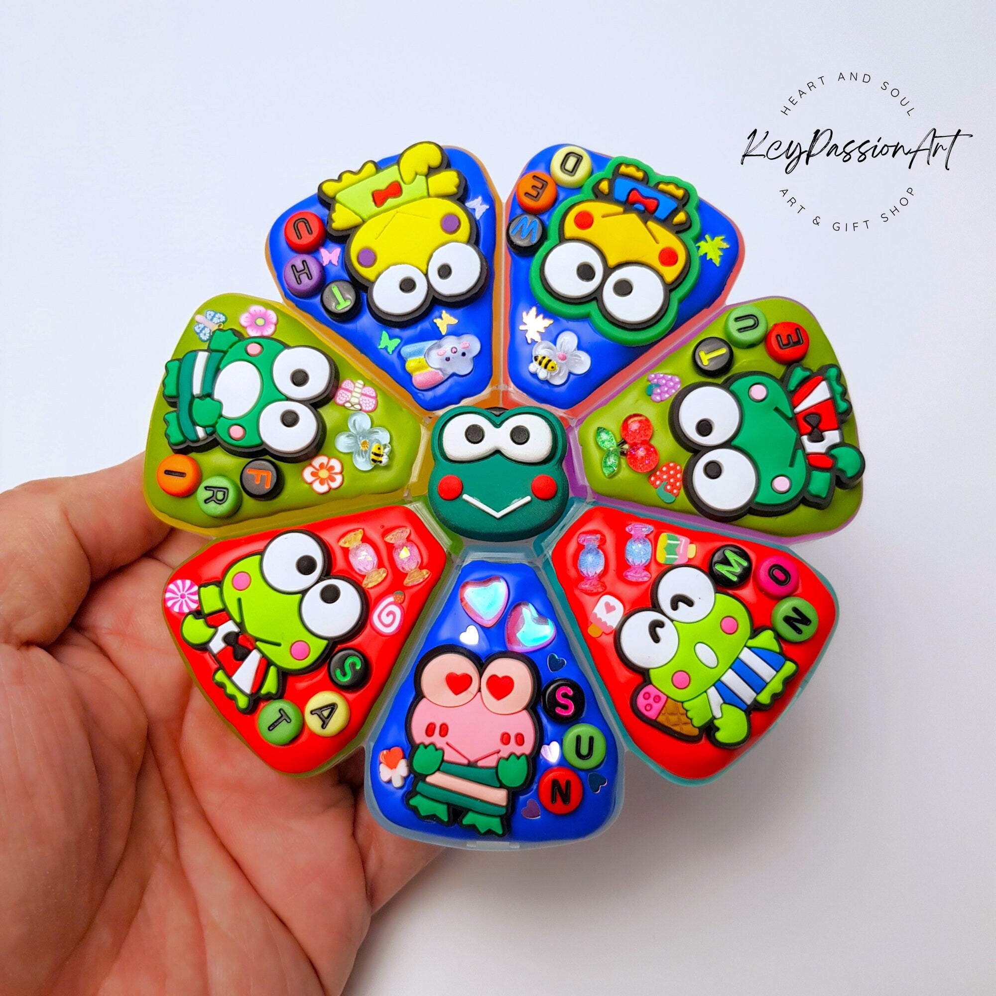 Donut Pond Frog - XL Pill Box