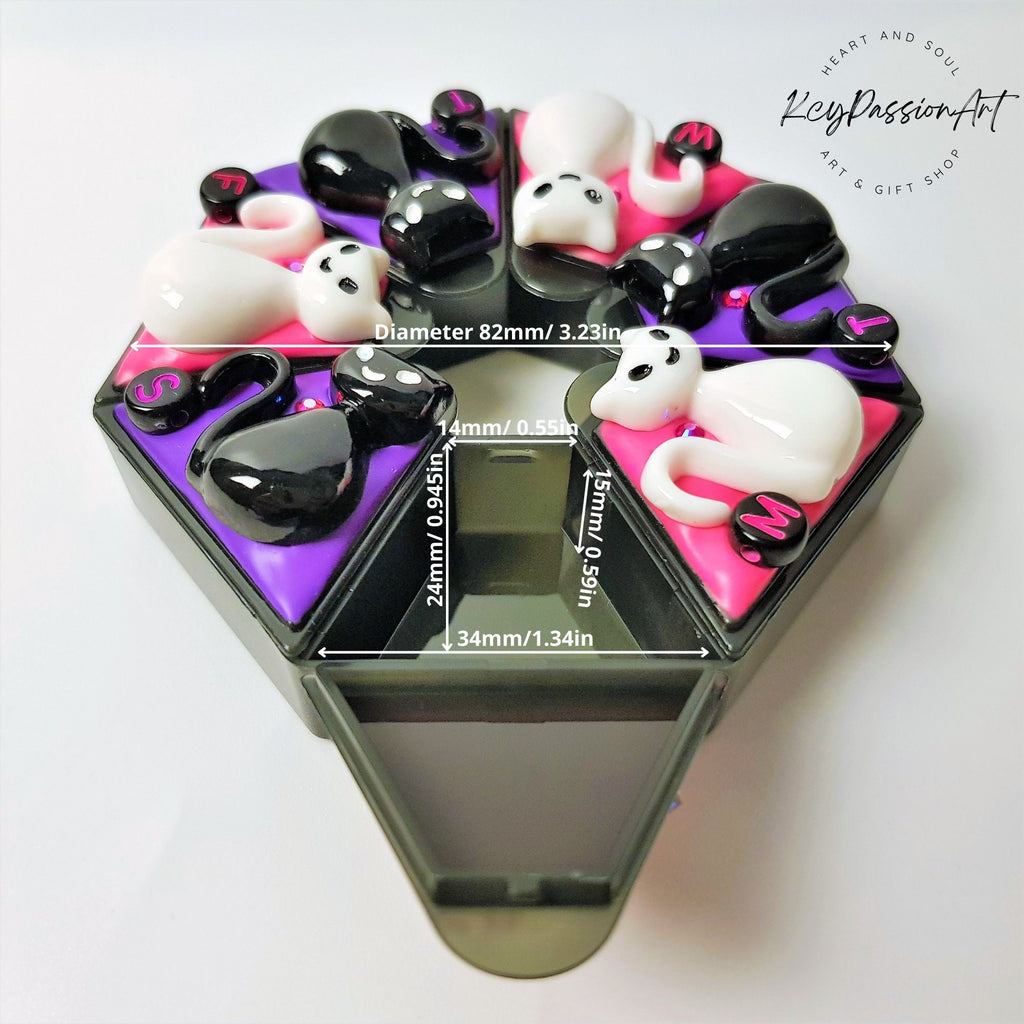 Mysterious Cats - Heptagon Pill Box