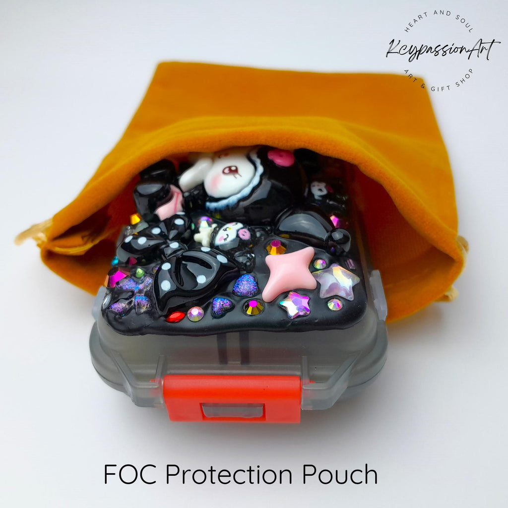 Pillenbox „Playful Black Cutie“ zum Aufklappen und Falten, Medikamenten- und Vitaminspender, 7-Tage-Pillenbox für Tag und Nacht