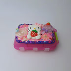 Pillenbox zum Aufklappen und Falten „I Love Lollipop“, geeignet für morgens und abends, inklusive Medikamenten- und Vitaminspender für 7 Tage, Pillendose für Tag und Nacht