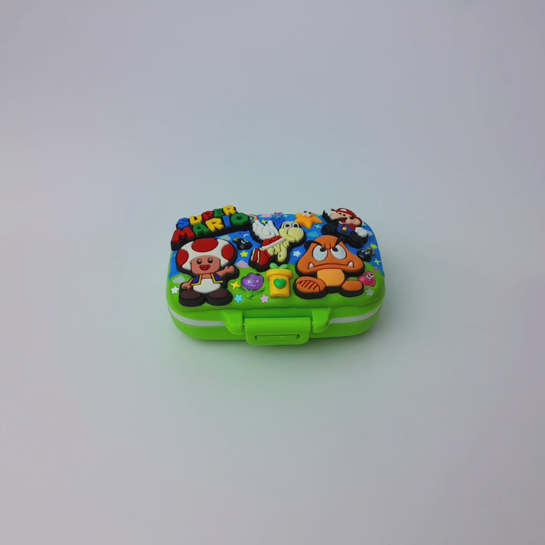 Boîte à pilules à compartiments Gaming World 3-Grids