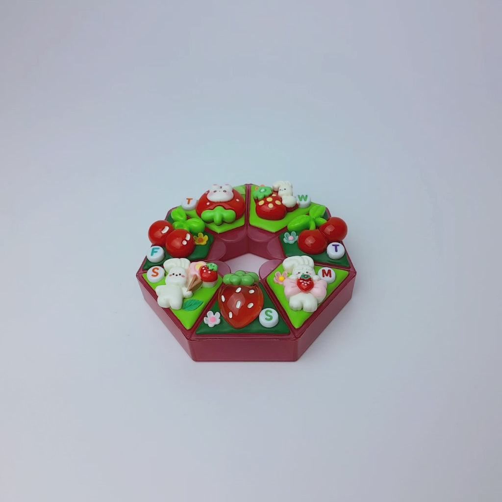 Bunny Berry Cherry - Heptagon Pill Box