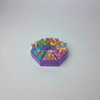 Glittery Butterflies - Heptagon Pill Box