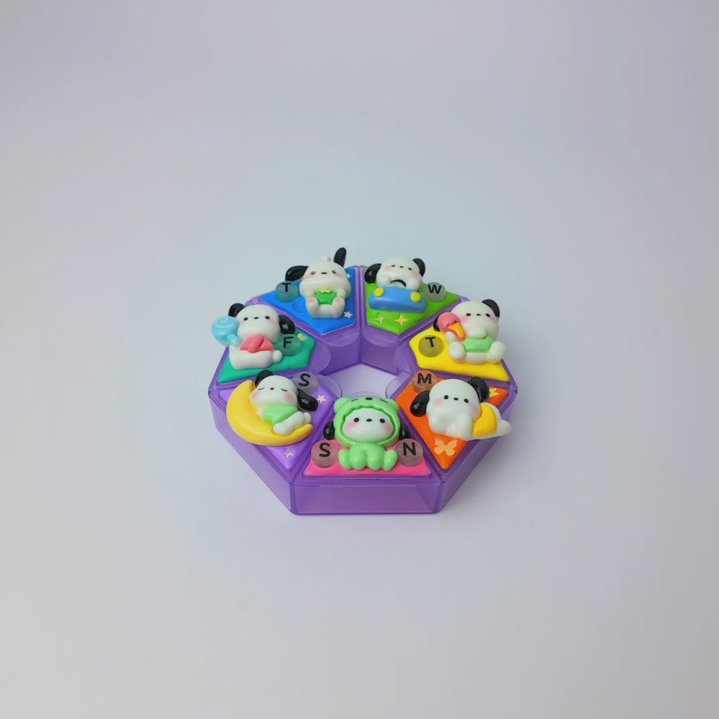 Puppy Daily Fun - Heptagon Pill Box